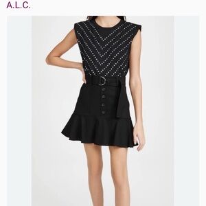A.L.C. Elegant Black Mini pleated skirt